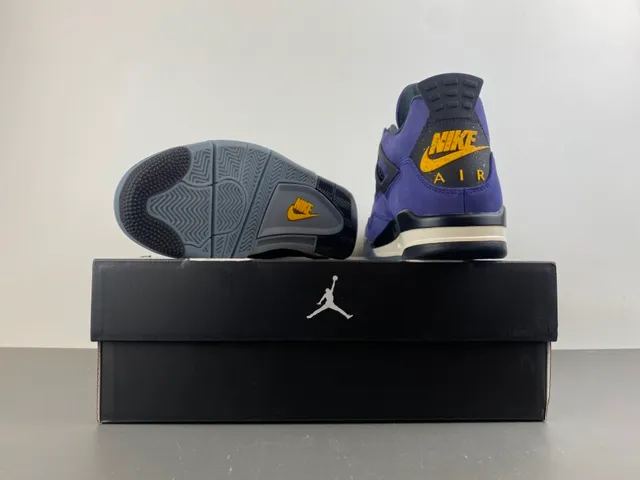 Air Jordan 4 Purple Suede Basketball Shoes 16