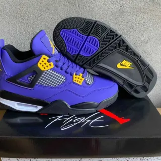 Air Jordan 4 紫黄色篮球鞋