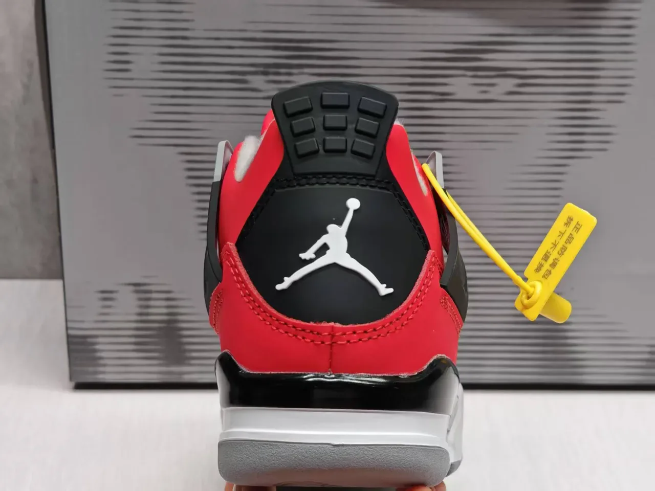 Air Jordan 4 Red Black Gray Basketball Shoes 3