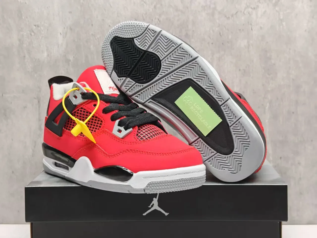 Air Jordan 4 Red Black Gray Basketball Shoes 6