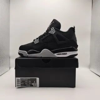Air Jordan 4 Retro SE Black Steel Grey White Basketball Shoes