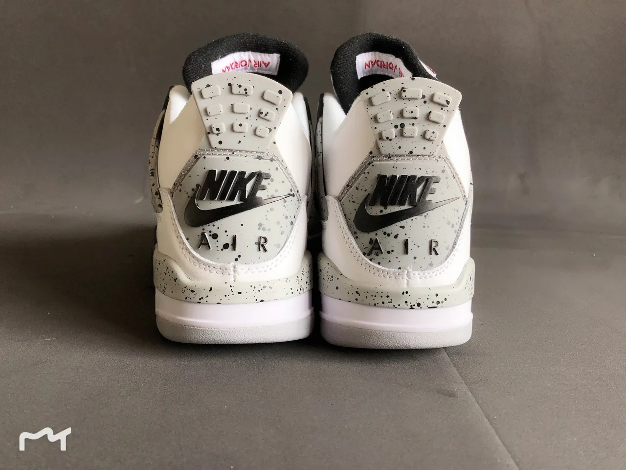 Air Jordan 4 Branco Preto Vermelho Speckled Tênis de Basquete 2