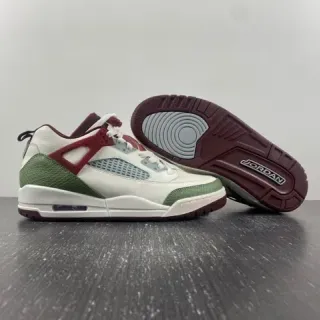 Air Jordan 4 白色酒红色橄榄绿篮球鞋