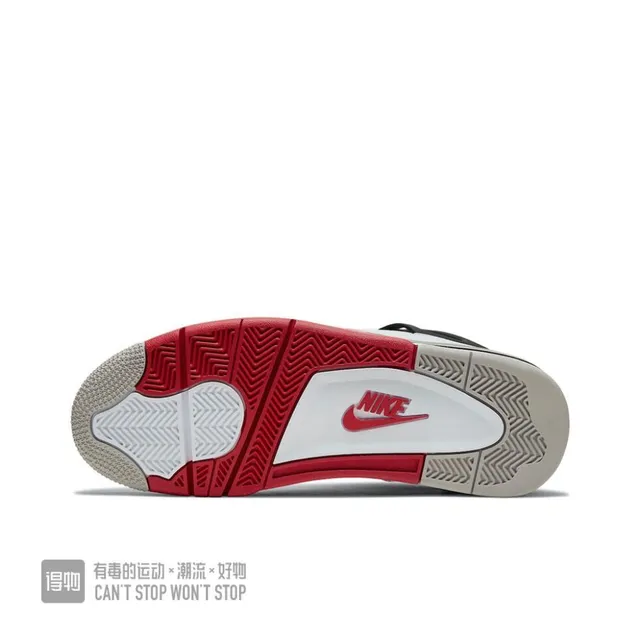 Air Jordan 4 White Red Black Basketball Shoes 2