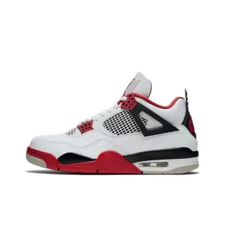 Air Jordan 4 White Red Black Basketball Shoes