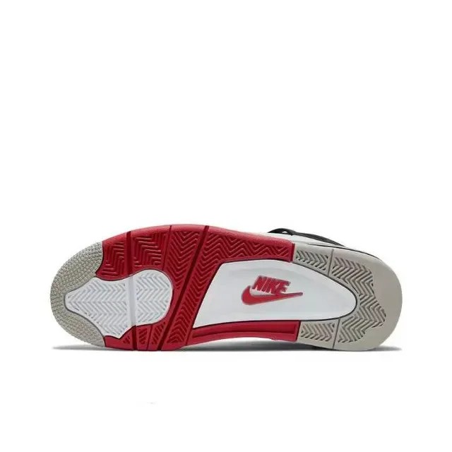 Air Jordan 4 White Red Black Basketball Shoes 2