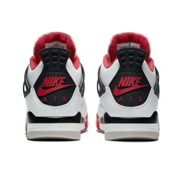 Air Jordan 4 White Red Black Basketball Shoes 3