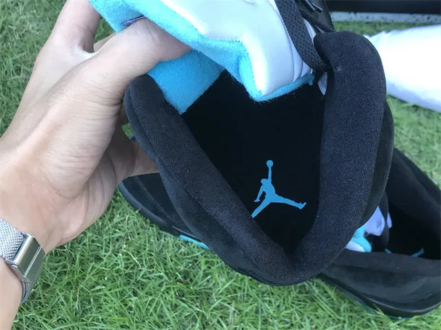 Air Jordan 5 Negro Aqua Amarillo Zapatillas de Baloncesto 6