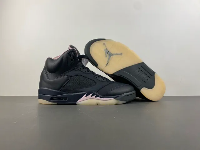 Air Jordan 5 Black Pink Women's Basketball Shoes 12