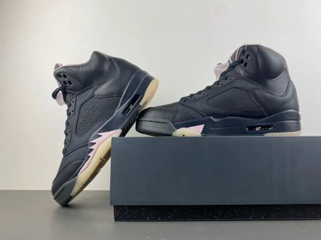 Air Jordan 5 Black Pink Women's Basketball Shoes 14