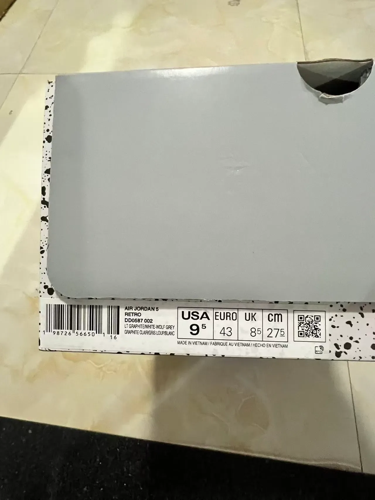 Air Jordan 5 Cinza e Azul Claro Tênis de Basquete 10