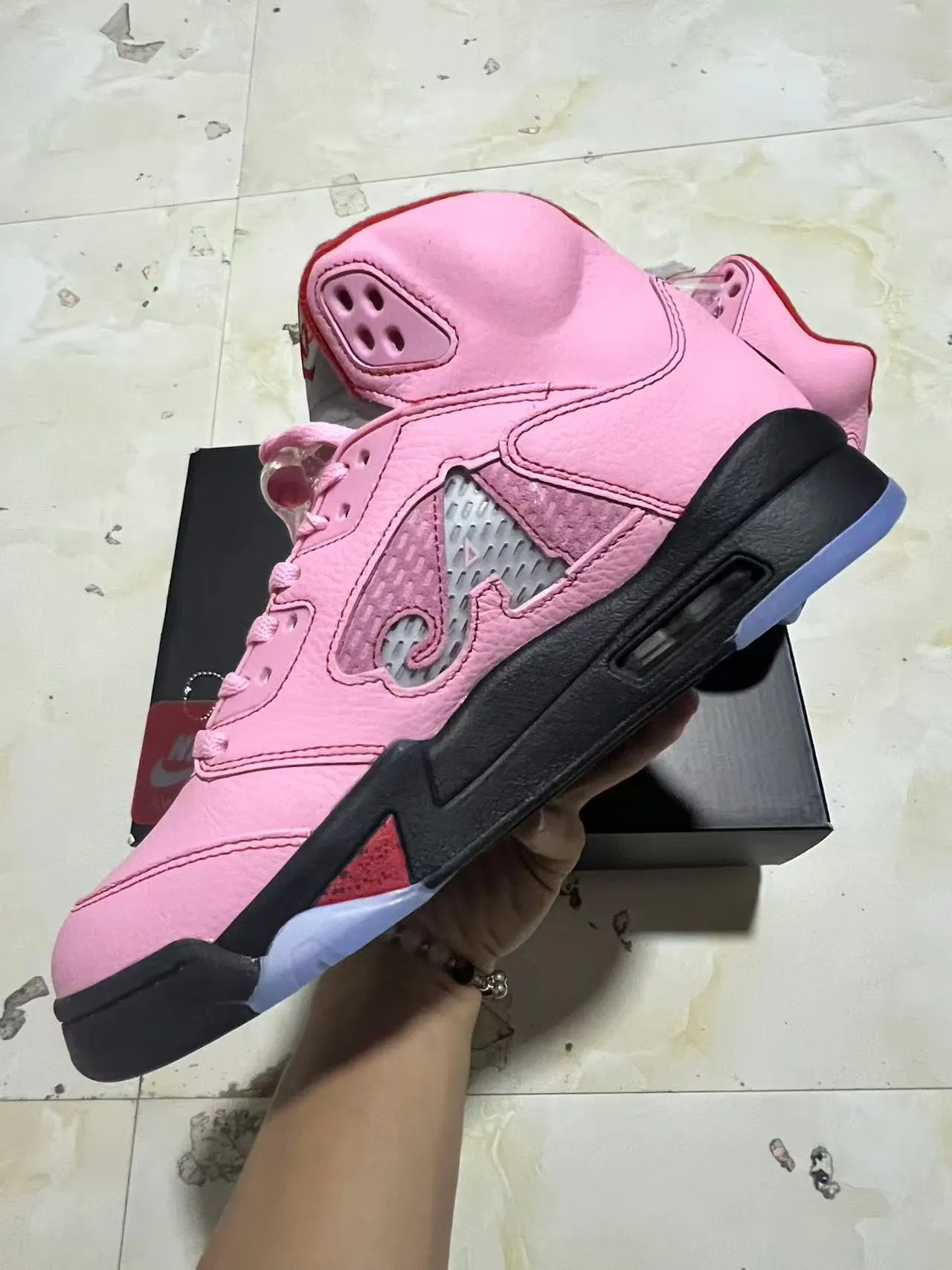 Air Jordan 5 Pink NY 23 Basketball Shoes 5