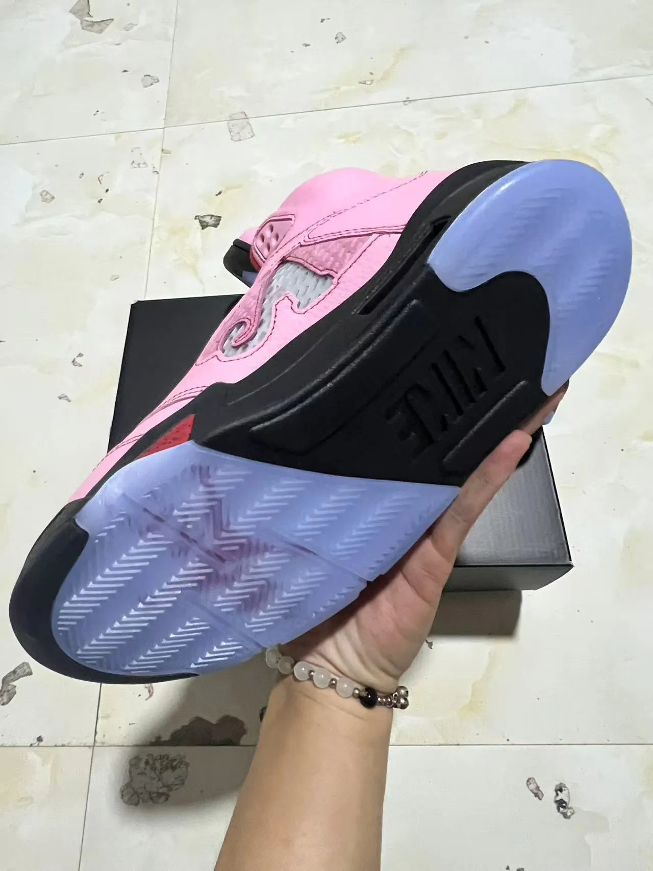 Air Jordan 5 Pink NY 23 Basketball Shoes 6