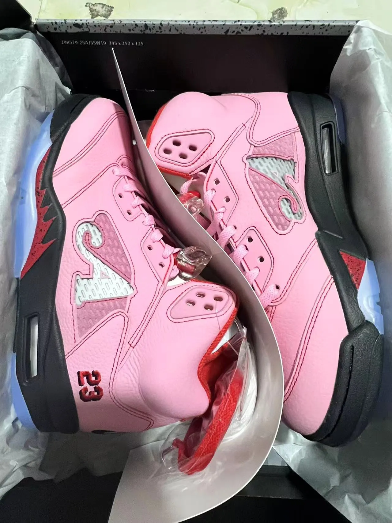 Air Jordan 5 Pink NY 23 Basketball Shoes 9