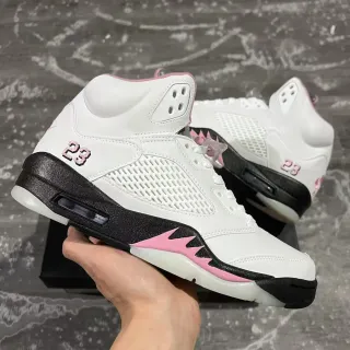 Air Jordan 5 White Pink Black 篮球鞋