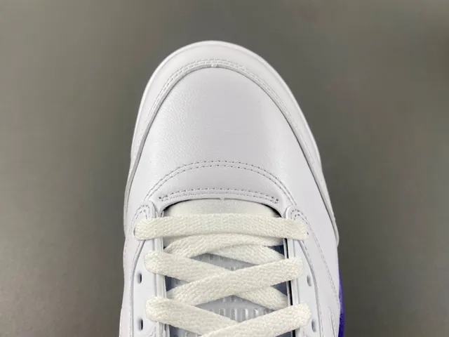 Air Jordan 5 White Purple Teal Basketball Shoes 5