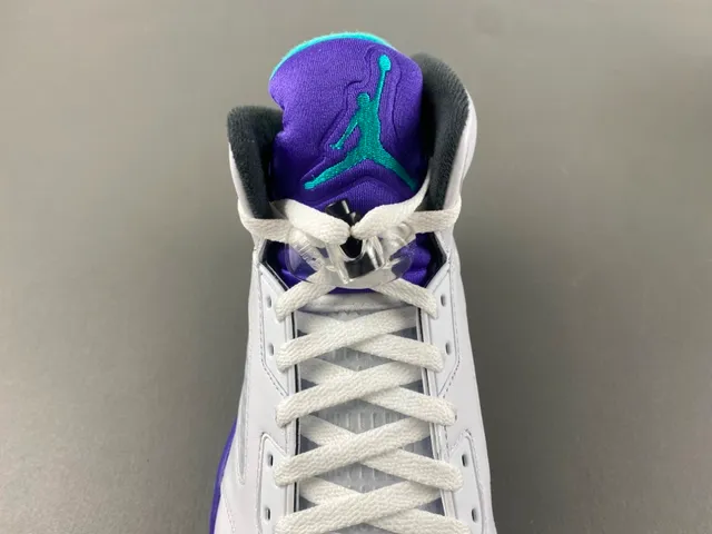 Air Jordan 5 White Purple Teal Basketball Shoes 6
