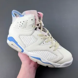 Air Jordan 6 Beige Blue 高帮 皮革-网布混合面料 篮球鞋
