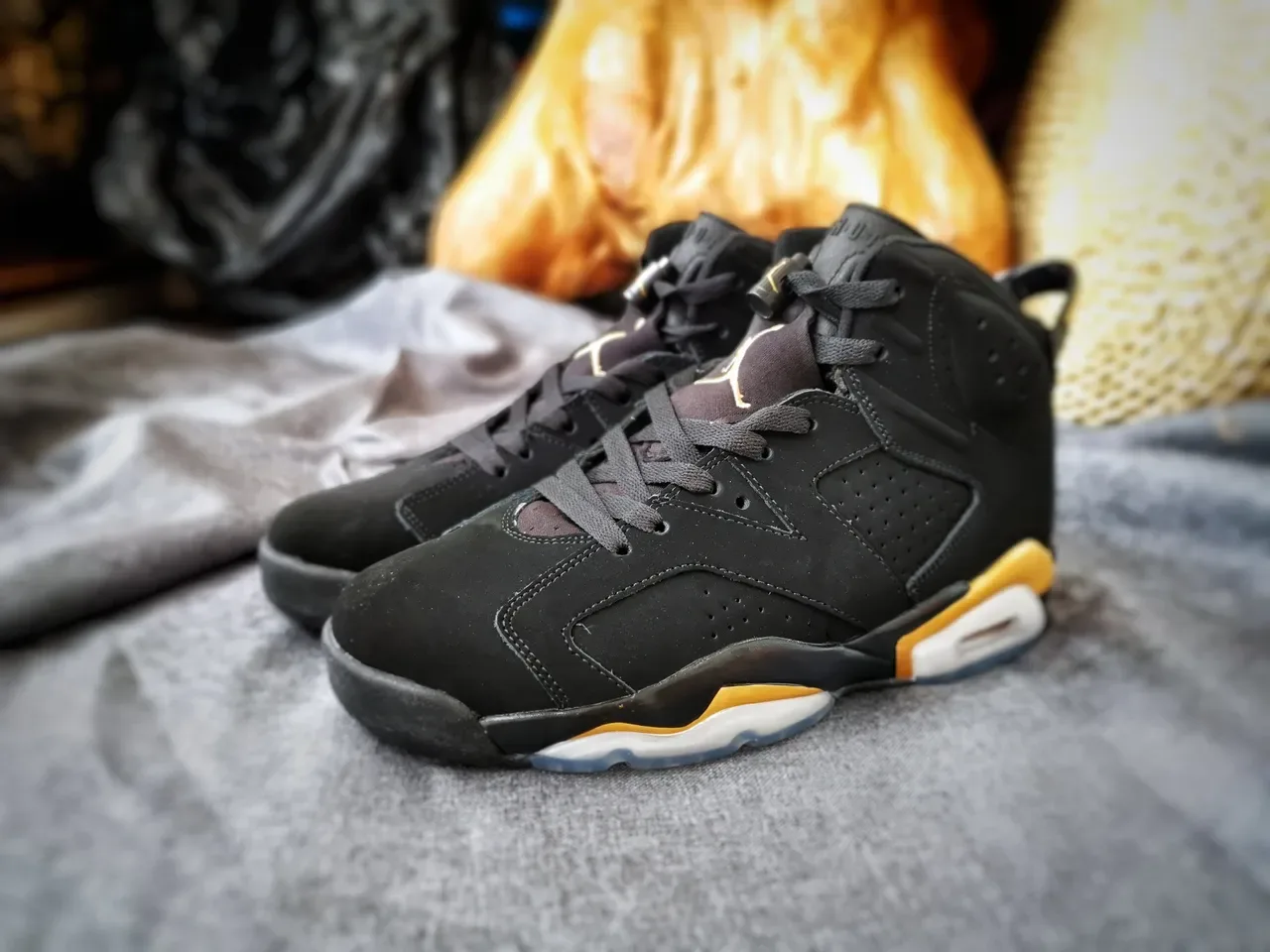 Air Jordan 6 Noir Doré Visible Air Chaussures de basket-ball 6