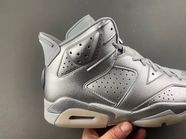 Air Jordan 6 Metallic Silver Basketball Shoes 3