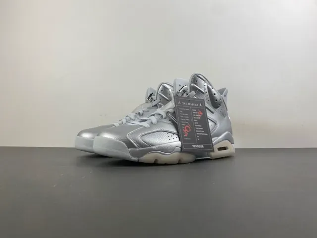 Air Jordan 6 Metallic Silver Basketball Shoes 10