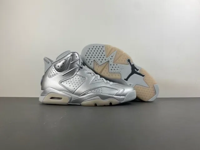 Air Jordan 6 Metallic Silver Basketball Shoes 12