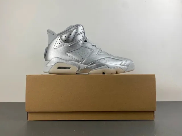 Air Jordan 6 Metallic Silver Basketball Shoes 15