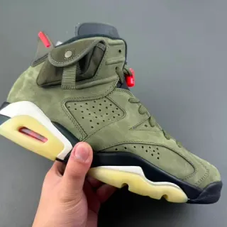 Air Jordan 6 Verde Oliva Ante Tênis High Top de Basquete