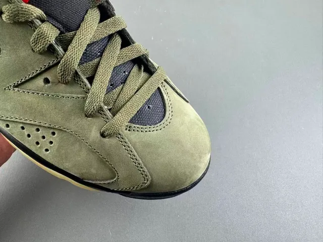 Air Jordan 6 Verde Oliva Ante High-Top Baloncesto 2