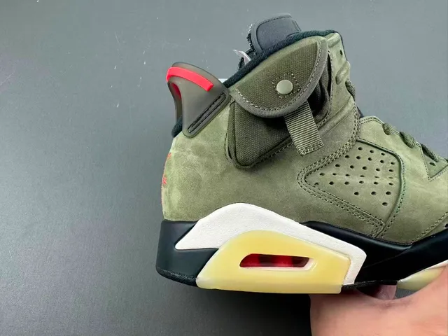 Air Jordan 6 Verde Oliva Ante High-Top Baloncesto 3