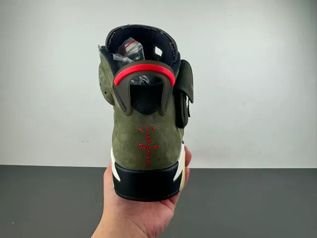 Air Jordan 6 Verde Oliva Ante High-Top Baloncesto 4