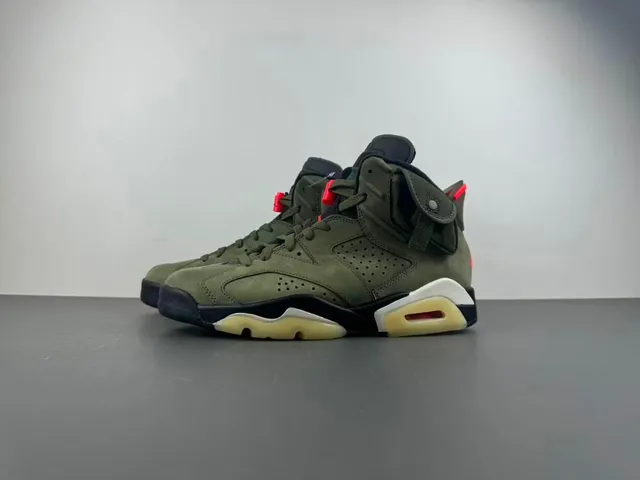Air Jordan 6 Verde Oliva Ante High-Top Baloncesto 10