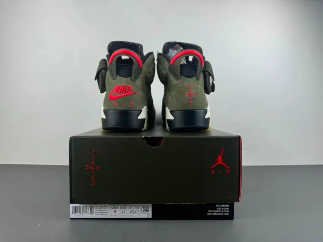 Air Jordan 6 Verde Oliva Ante High-Top Baloncesto 17