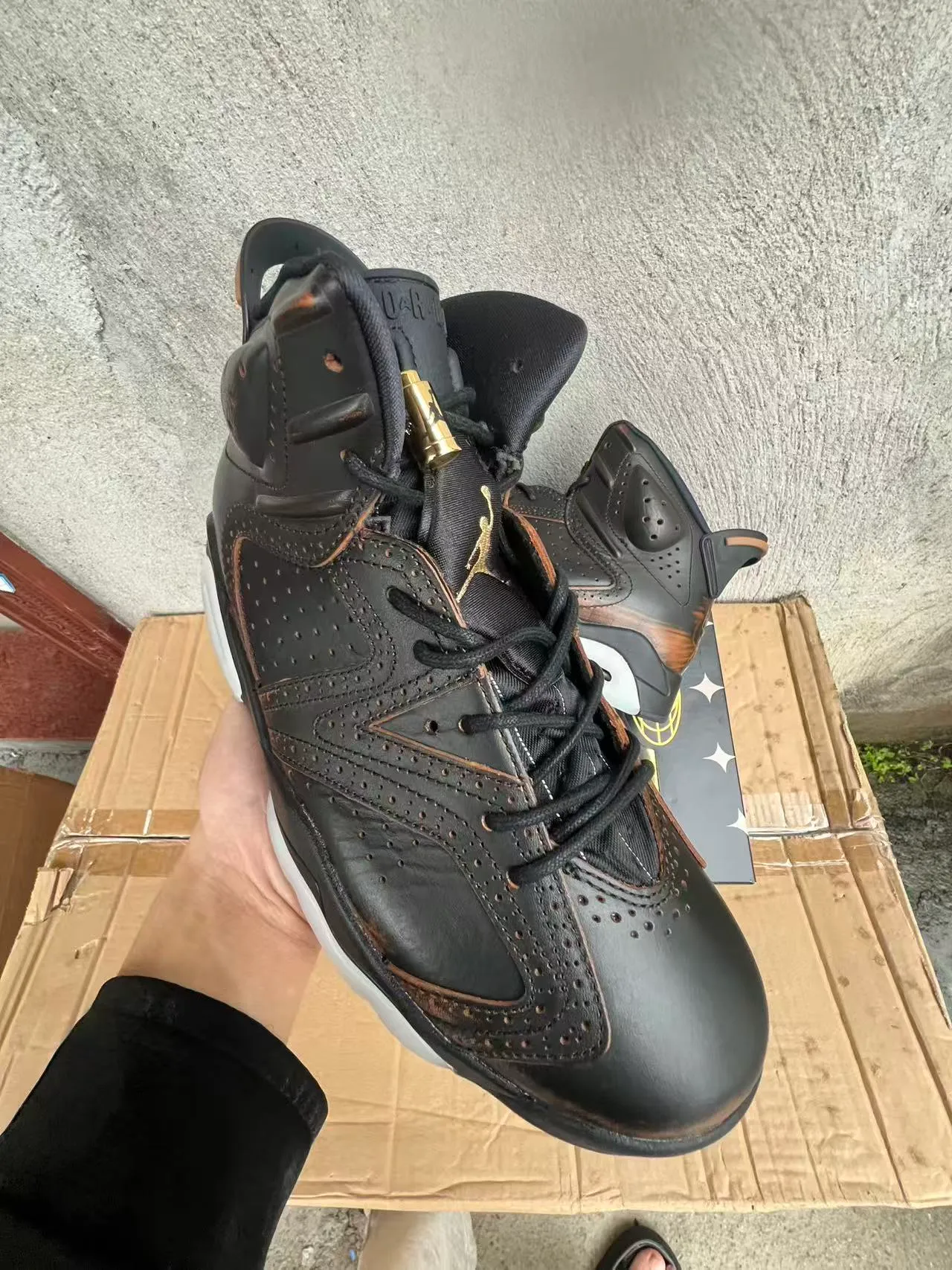 Air Jordan 6 Patina Black White Basketball Shoes 2