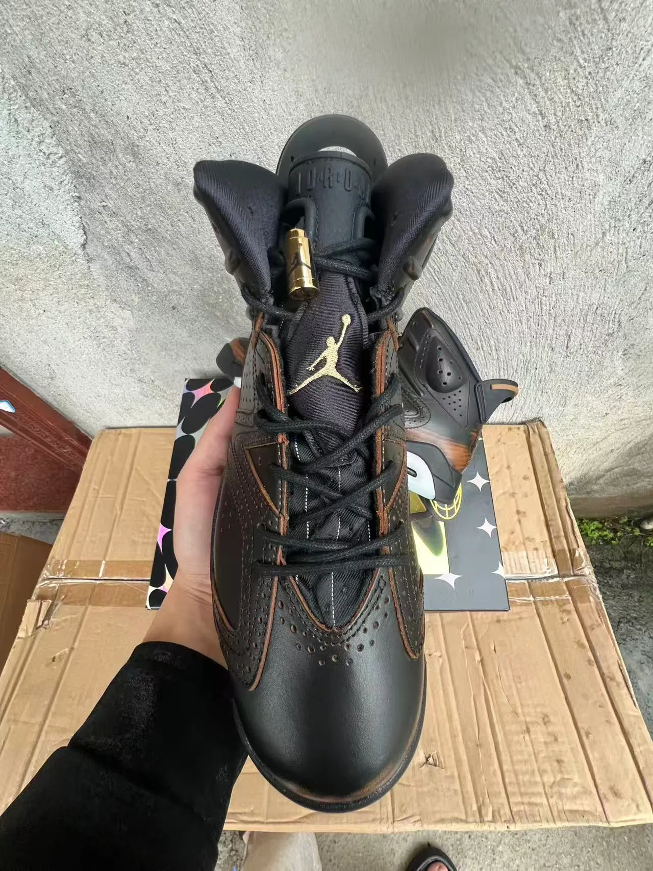 Air Jordan 6 Patina Black White Basketball Shoes 3