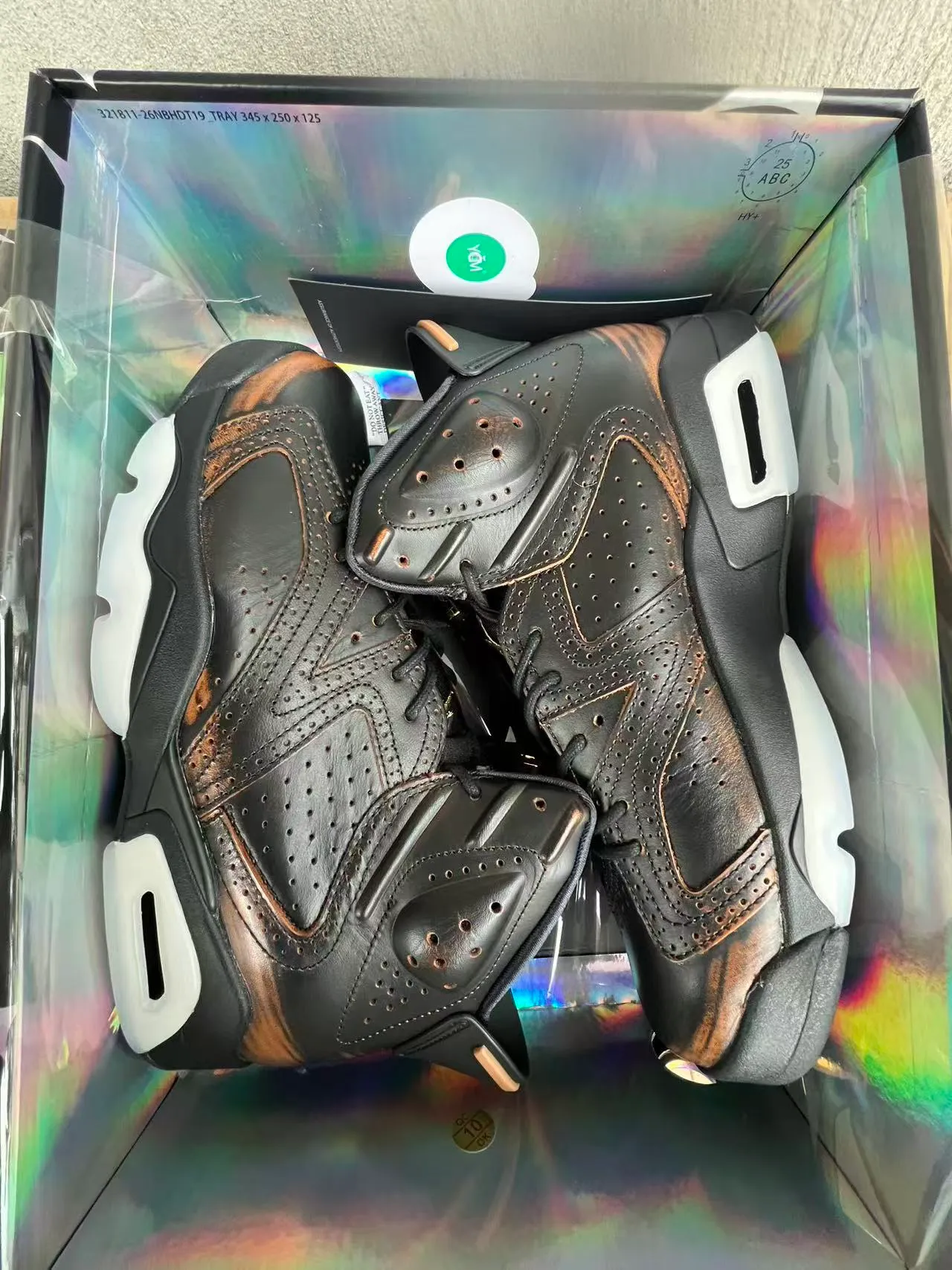 Air Jordan 6 Patina Black White Basketball Shoes 9
