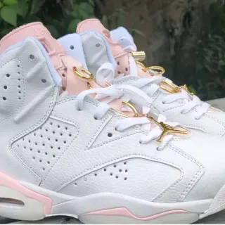 Air Jordan 6 白粉金篮球鞋