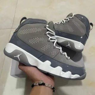 Air Jordan 9 Gray and White Basketball Shoes