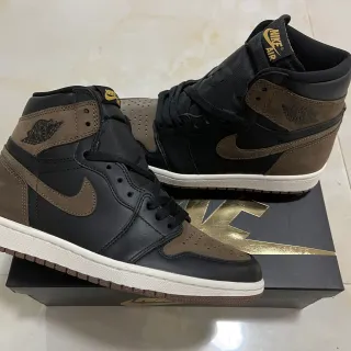 Air Jordan Black Brown High-Top Perforated Toe Basketball Shoes