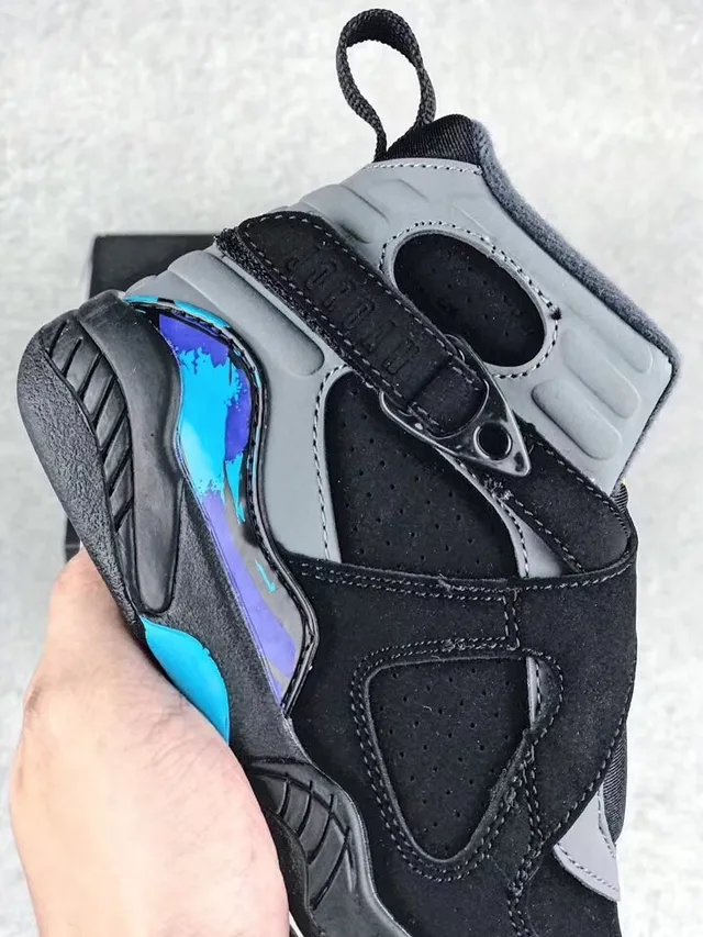 Air Jordan Black Gray High-Top Dual-Strap Closure Basketball Shoes 7