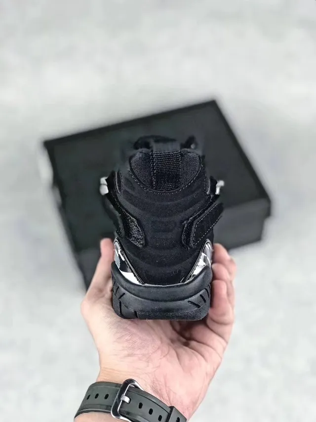 Air Jordan Black Gray High-Top Dual-Strap Closure Basketball Shoes 10