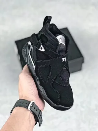 Air Jordan Black Gray High-Top Dual-Strap Closure Basketball Shoes 12