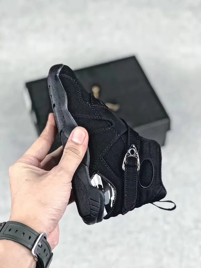 Air Jordan Black Gray High-Top Dual-Strap Closure Basketball Shoes 13