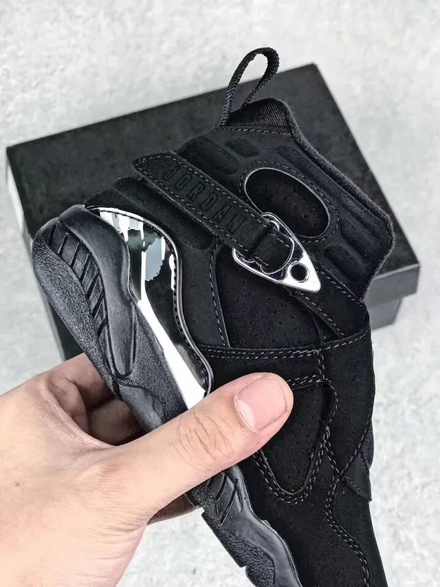 Air Jordan Black Gray High-Top Dual-Strap Closure Basketball Shoes 15