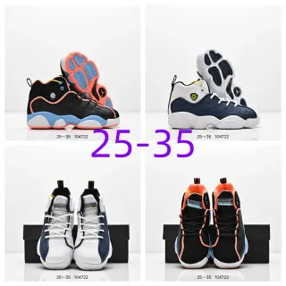 Air Jordan Black Orange High-Top Perforated Leather Upper Basketball Shoes