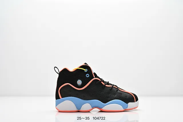 Air Jordan Black Orange High-Top Perforated Leather Upper Basketball Shoes 11