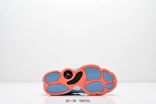 Air Jordan Black Orange High-Top Perforated Leather Upper Basketball Shoes 16