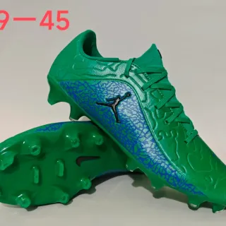 Air Jordan Green Blue Molded Upper Crackle-Pattern Overlay Firm-Ground Soccer Shoes