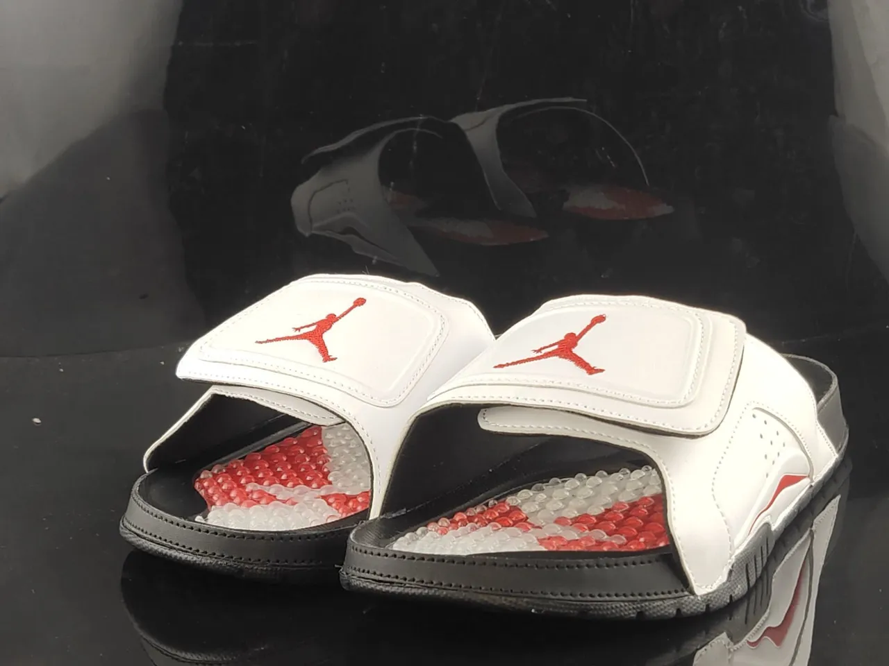 Air Jordan Hydro Slide White Red Black Slippers 2
