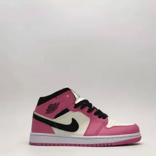 Air Jordan Pink White High-Top Padded Collar Basketball Shoes